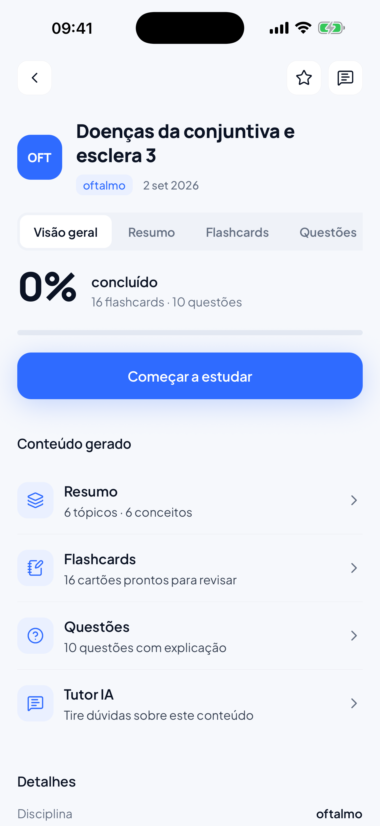 Resumo clínico gerado pelo MedMaster